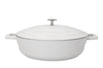 Sauteuse ronde MasterClass compatible induction en fonte d'aluminium 4L - Crème