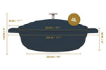 Sauteuse ronde MasterClass compatible induction en fonte d'aluminium 4L
