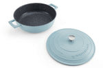 Sauteuse ronde MasterClass compatible induction en fonte d'aluminium 4L - Bleu