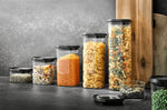 Set de 3 boîtes de conservation Gefu Pantry en verre borosilicate + 9 étiquettes autocollantes