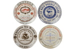 Set de 4 assiettes à fromage Artesà Creative Tops Gourmet en porcelaine motifs vintages
