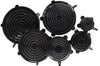 Set de 6 couvercles ronds Gefu Flexifresh en silicone noir