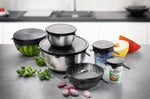 Set de 6 couvercles ronds Gefu Flexifresh en silicone noir