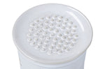 Boîte de conservation d'ails KitchenCraft Idilica en grès crème + couvercle à râpe intégrée