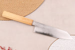 Couteau kiritsuke 18cm japonais artisanal Hado Ginsan Cherry damassé