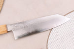 Couteau kiritsuke 18cm japonais artisanal Hado Ginsan Cherry damassé