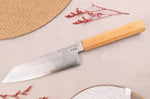 Couteau kiritsuke 18cm japonais artisanal Hado Ginsan Cherry damassé