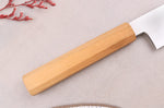 Couteau santoku 18cm japonais artisanal Hado Ginsan Cherry damassé
