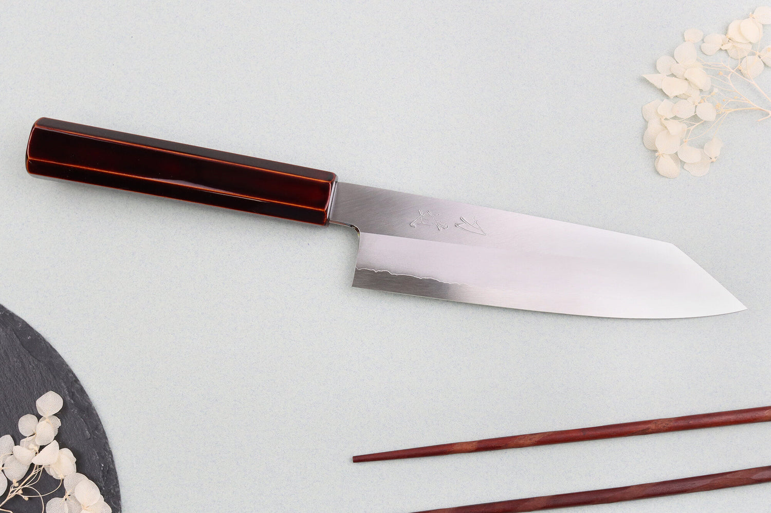 Couteau santoku kiritsuke 18cm japonais artisanal Hado Ginsan Kijiro
