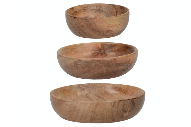 Set de 3 bols de service Artesà en bois d'acacia