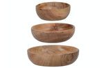 Set de 3 bols de service Artesà en bois d'acacia