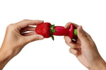 Equeuteur de fraise Chef'n StemGem en acier inox rouge