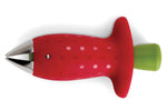 Equeuteur de fraise Chef'n StemGem en acier inox rouge