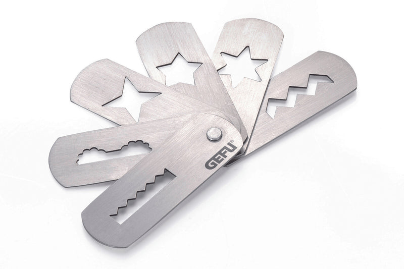 Accessoire à pâtisserie Gefu Trica taille 5 ou 7/8 inox - 6 motifs