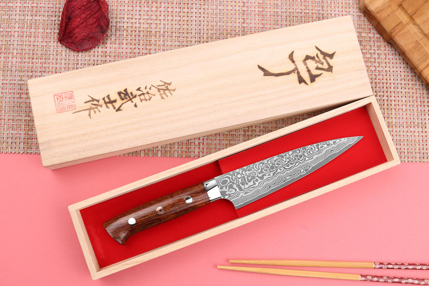 Couteau universel japonais Takeshi Saji R2 Damas Mosaïque 15cm