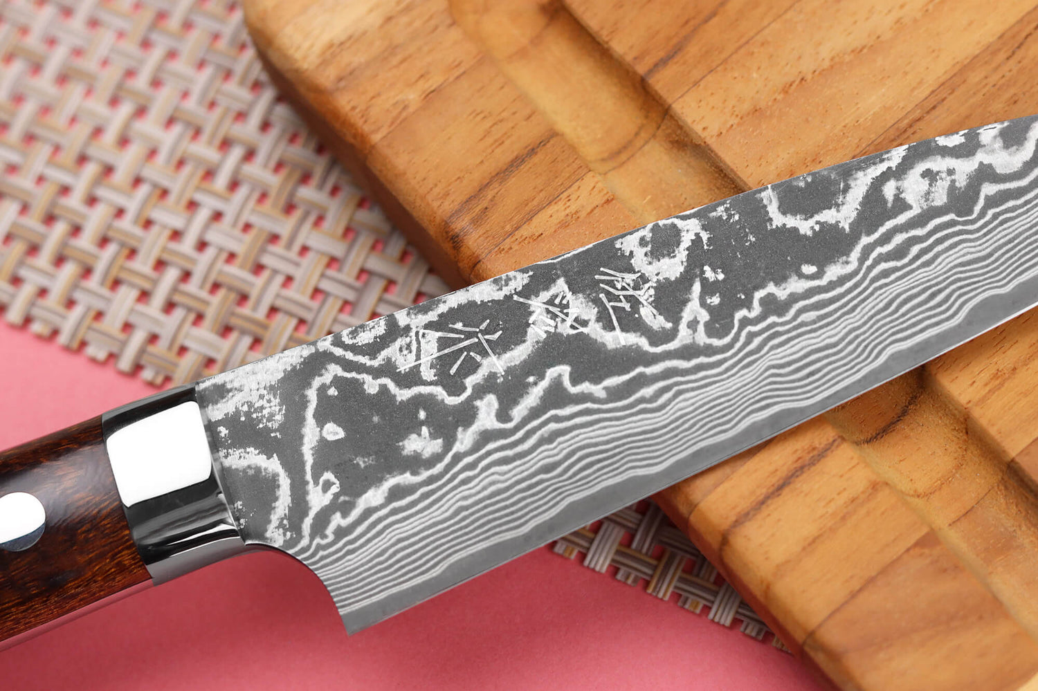 Couteau universel japonais Takeshi Saji R2 Damas Mosaïque 13cm