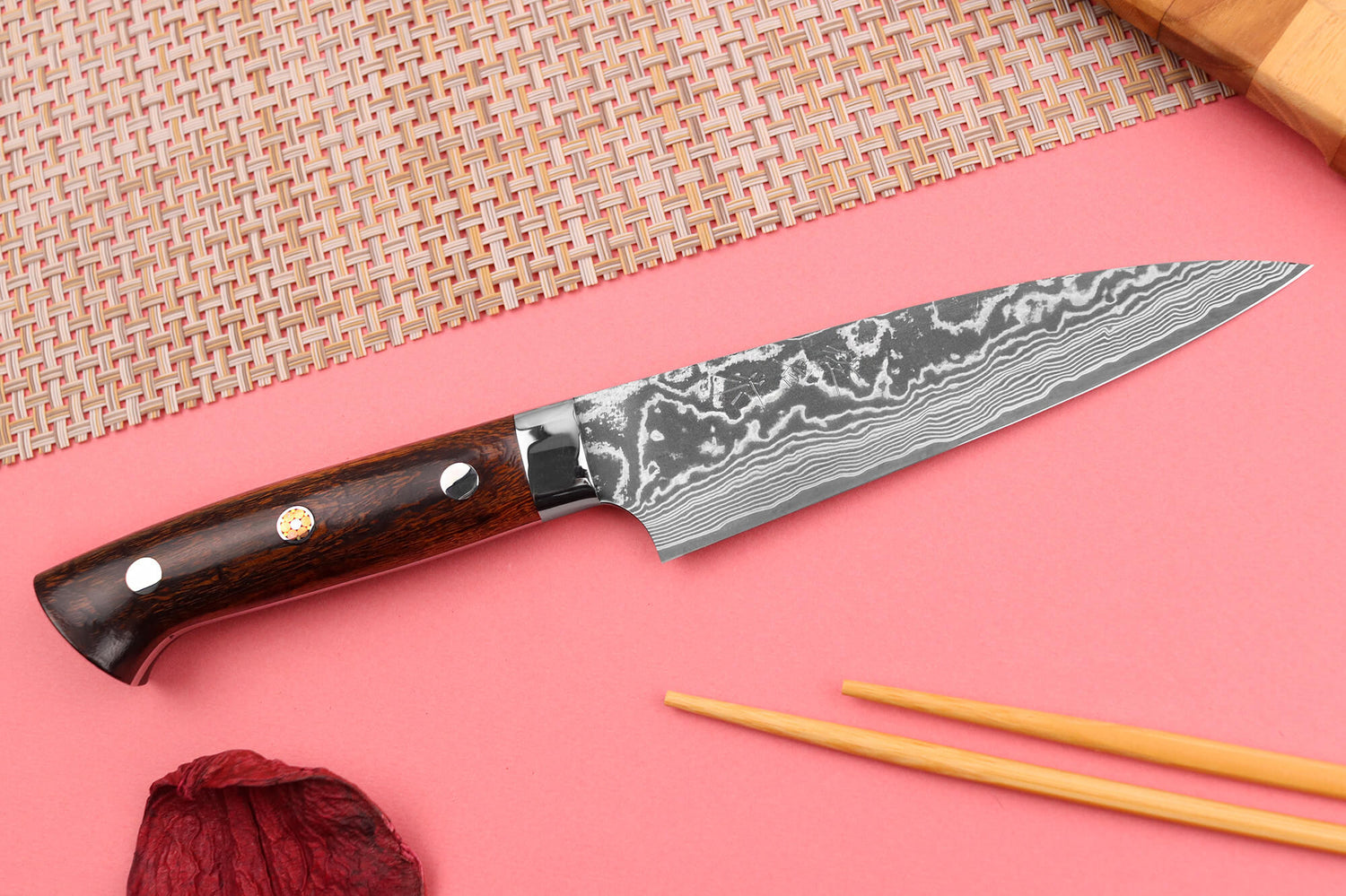 Couteau universel japonais Takeshi Saji R2 Damas Mosaïque 13cm