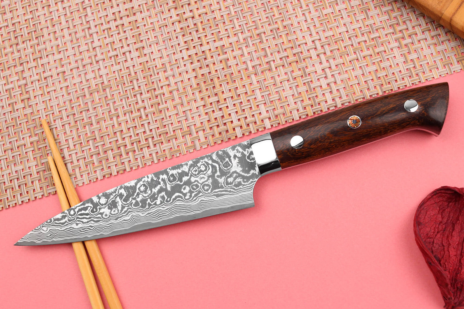 Couteau universel japonais Takeshi Saji R2 Damas Mosaïque 13cm