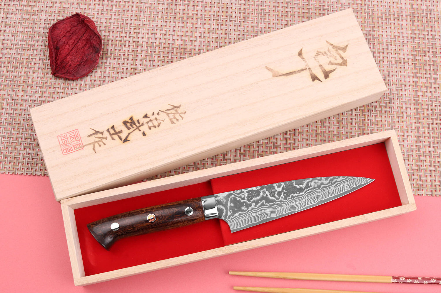 Couteau universel japonais Takeshi Saji R2 Damas Mosaïque 13cm