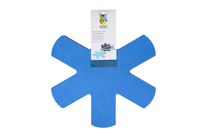 Set de 4 protections Colourworks pour poêles antiadhérentes en polyester multicolore