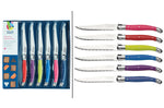 Set de 6 couteaux à steak Colourworks lames dentelées en inox