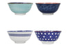 Set de 4 bols KitchenCraft en céramique Blues design diamètre 15cm