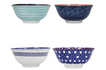 Set de 4 bols KitchenCraft en céramique Blues design diamètre 15cm