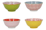 Set de 4 bols KitchenCraft en céramique Bright design diamètre 15cm