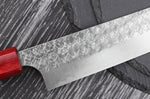 Couteau sujihiki japonais artisanal Yoshimi Kato Minamo SG2 Tsuchime 27cm