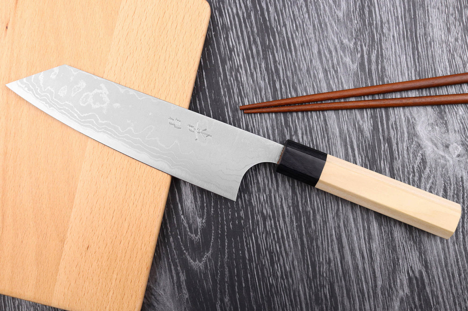 Couteau bunka japonais artisanal Masakage Shimo 17cm Shirogami