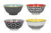 Set de 4 bols KitchenCraft en céramique Monochrome design diamètre 15cm