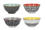 Set de 4 bols KitchenCraft en céramique Monochrome design diamètre 15cm
