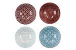 Set de 4 bols KitchenCraft en céramique Vibrance design diamètre 15cm