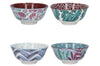 Set de 4 bols KitchenCraft en céramique Vibrance design diamètre 15cm