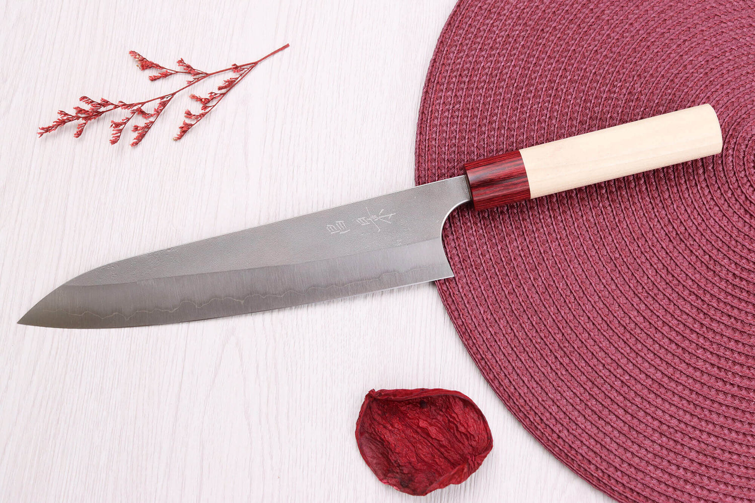 Couteau de chef 21cm japonais artisanal Masakage Yuki Shirogami 2