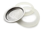 Filtre de rechange pour cafetière italienne Gefu Emilio 6 tasses + 2 joints d'étanchéité