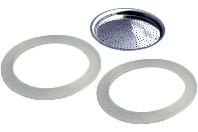 Filtre de rechange pour cafetière italienne Gefu Emilio 6 tasses + 2 joints d'étanchéité