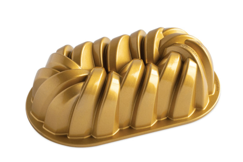 Moule à cake Nordic Ware torsadé gold en fonte d'aluminium