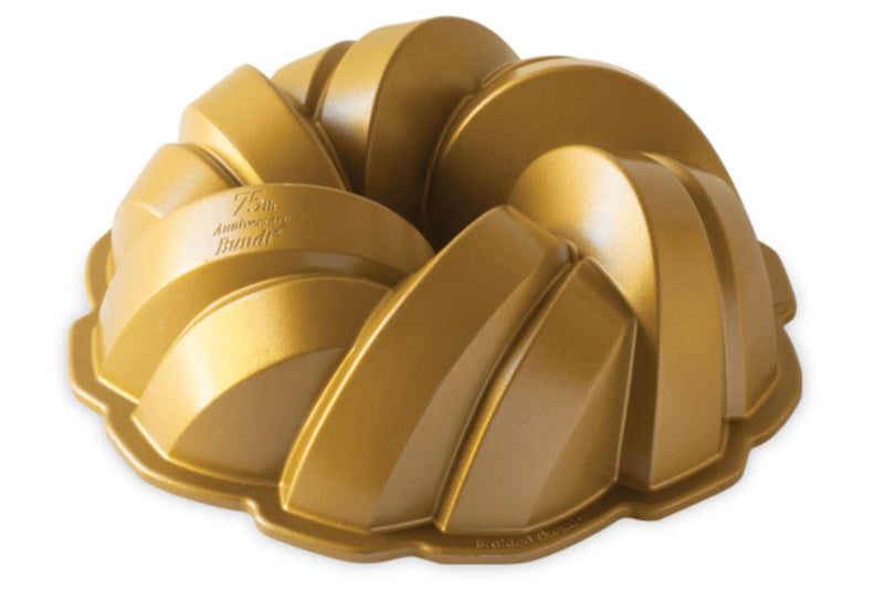 Moule à gâteau Nordic Ware Bundt Torsadé gold en fonte d'aluminium diamètre 27cm