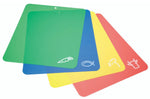 Set de 4 planches à découper KitchenCraft en polymère flexible multicolore 38x32,5cm