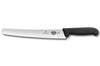 Couteau Pâtissier / Traiteur Victorinox - lame dentée 26 cm - manche Fibrox noir