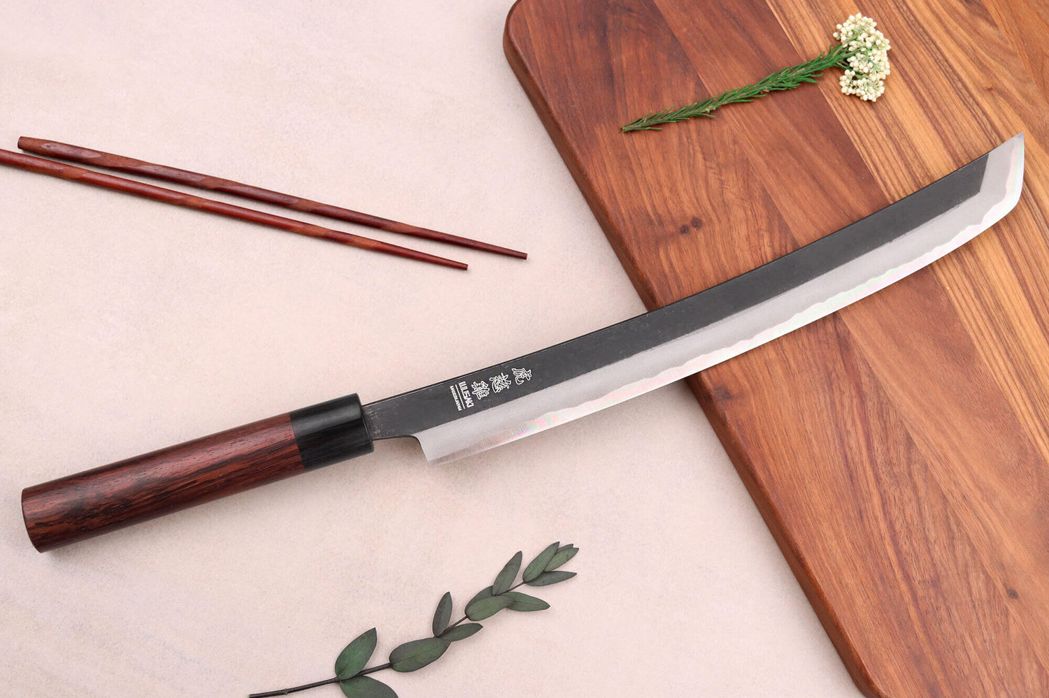 Couteau sakimaru 30cm japonais artisanal Wusaki Sakimaru BS1
