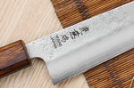 Couteau bunka japonais artisanal Wusaki Yoshi G3 chêne 17cm