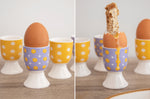 Set de 4 coquetiers KitchenCraft Soleada en porcelaine motifs floraux