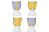 Set de 4 coquetiers KitchenCraft Soleada en porcelaine motifs floraux