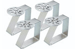 Set de 4 pinces à nappe KitchenCraft Sunshine en acier inox