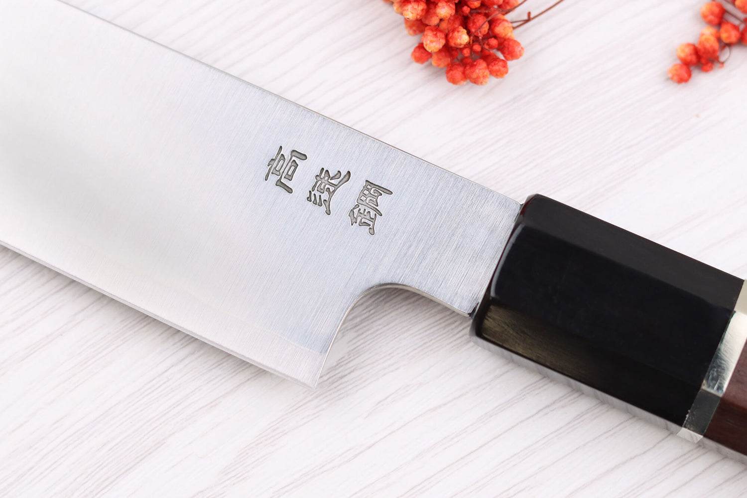 Couteau sujihiki kiritsuke 27cm japonais artisanal Sukenari HAP40 San Maï manche en bois de rose