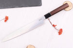 Couteau sujihiki kiritsuke 27cm japonais artisanal Sukenari HAP40 San Maï manche en bois de rose
