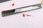Couteau sujihiki kiritsuke 27cm japonais artisanal Sukenari HAP40 San Maï manche en bois de rose