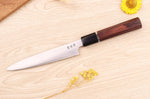 Couteau universel 16,5cm japonais artisanal Sukenari SG2 San Maï manche en bois de rose